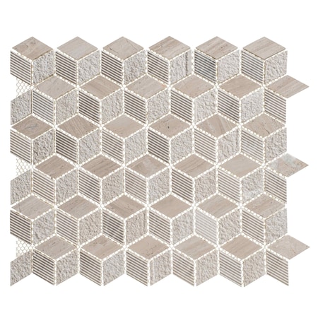 ANDOVA TILES Cubit 1 X 2 Marble Grid Mosaic Wall & Floor Tile